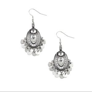 Paparazzi Chime Chic Silver Earrings